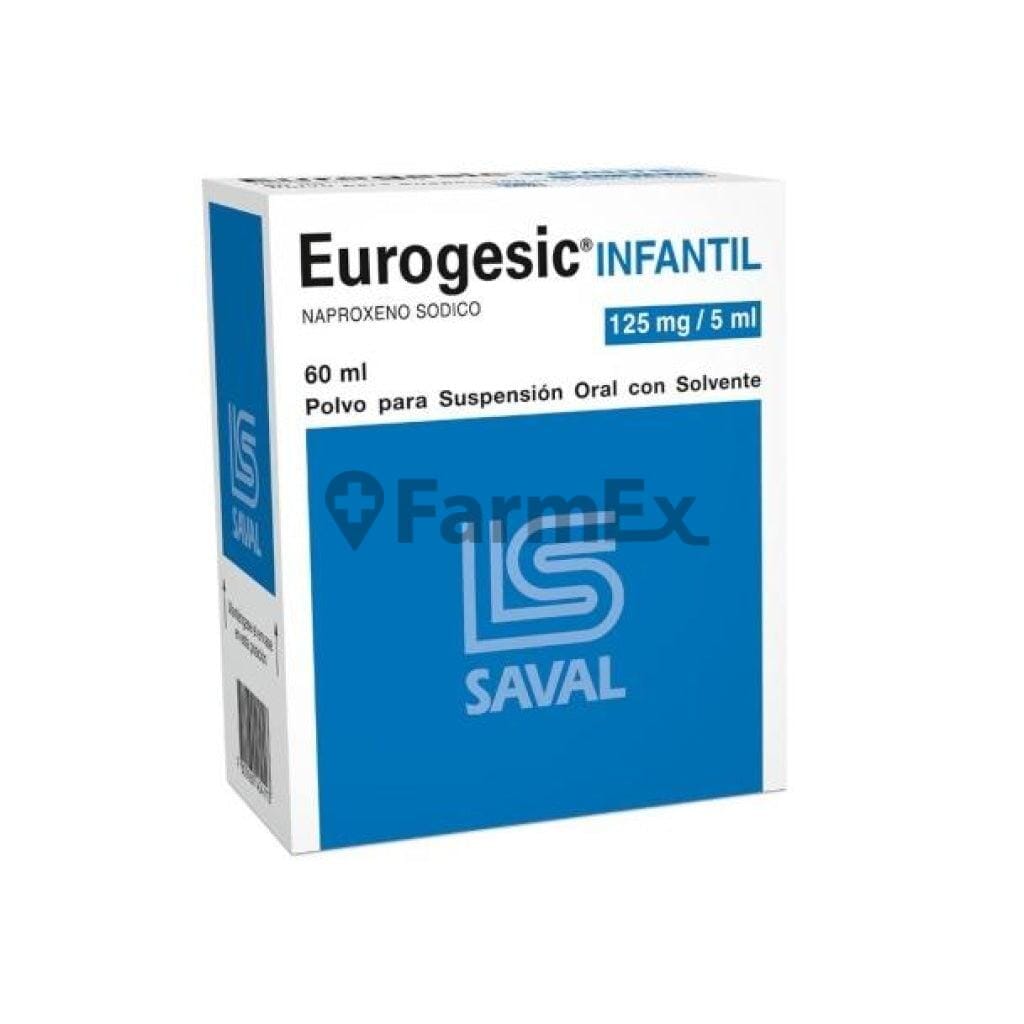 Eurogesic Infantil 125 mg / 5 mL x 60 mL Farmex-Pluxee-Persistente